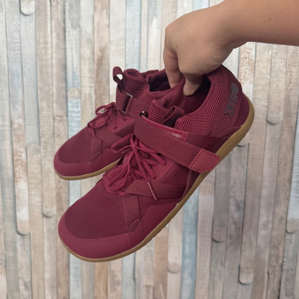 Xero Shoes 8.5 Forza Trainer Burgundy Wine Gum Sole Minimalist Barefoot Sneakers - Picture 6 of 12